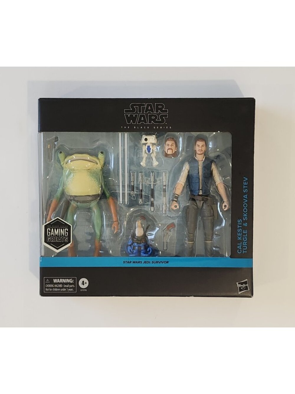 Hasbro STAR WARS The Black Series Cal Kestis, BD-1, Turgle & Skoova Stev
